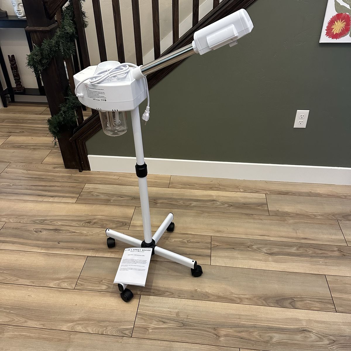 Zeny 2in1 facial steamer on wheels