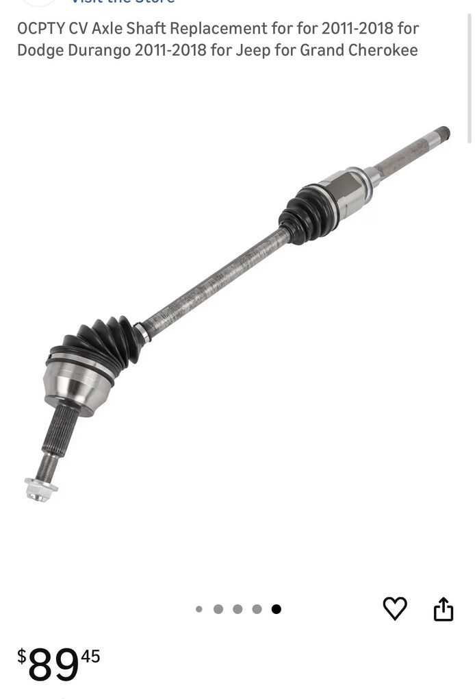 CV Axle Shaft Kit 11-18 Durango And Grand Cherokee