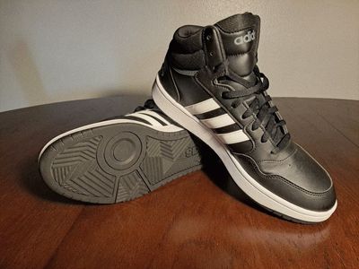 Adidas Hoops 3.0 Mid Black/White Men's Basketball Shoes Size 11 US