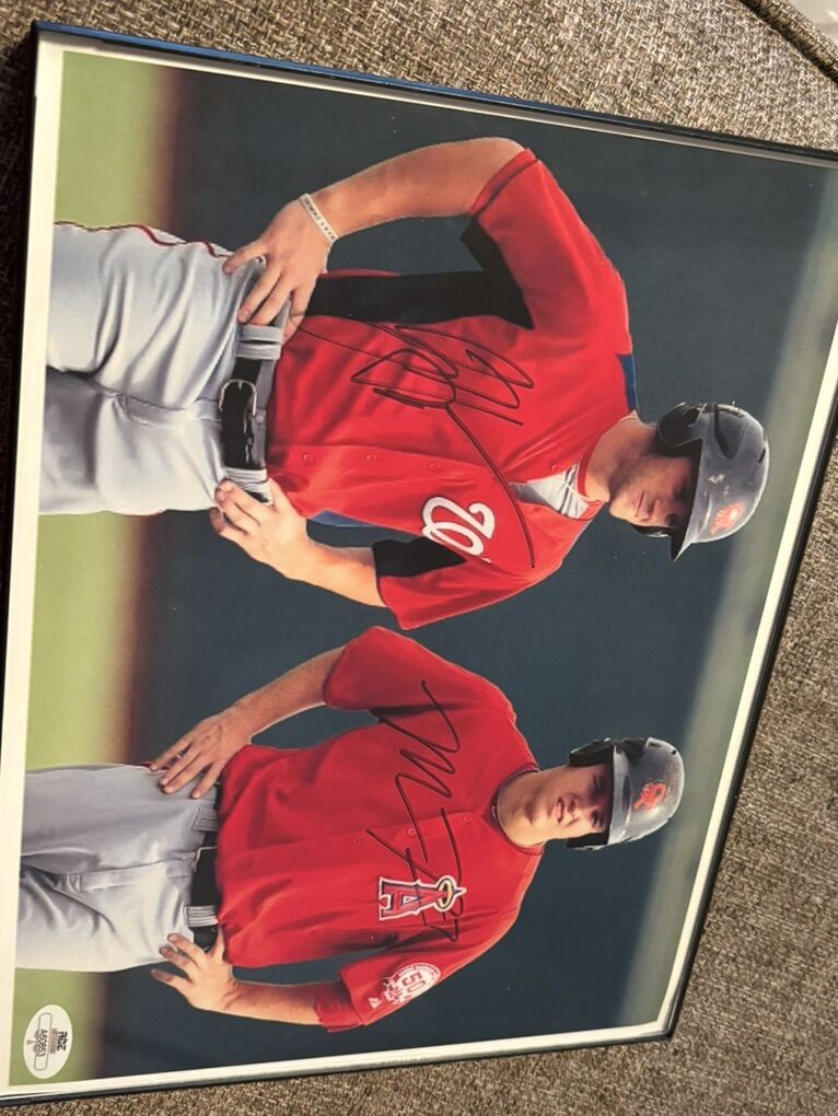 Signed And Authenticated Mike Trout Photograp