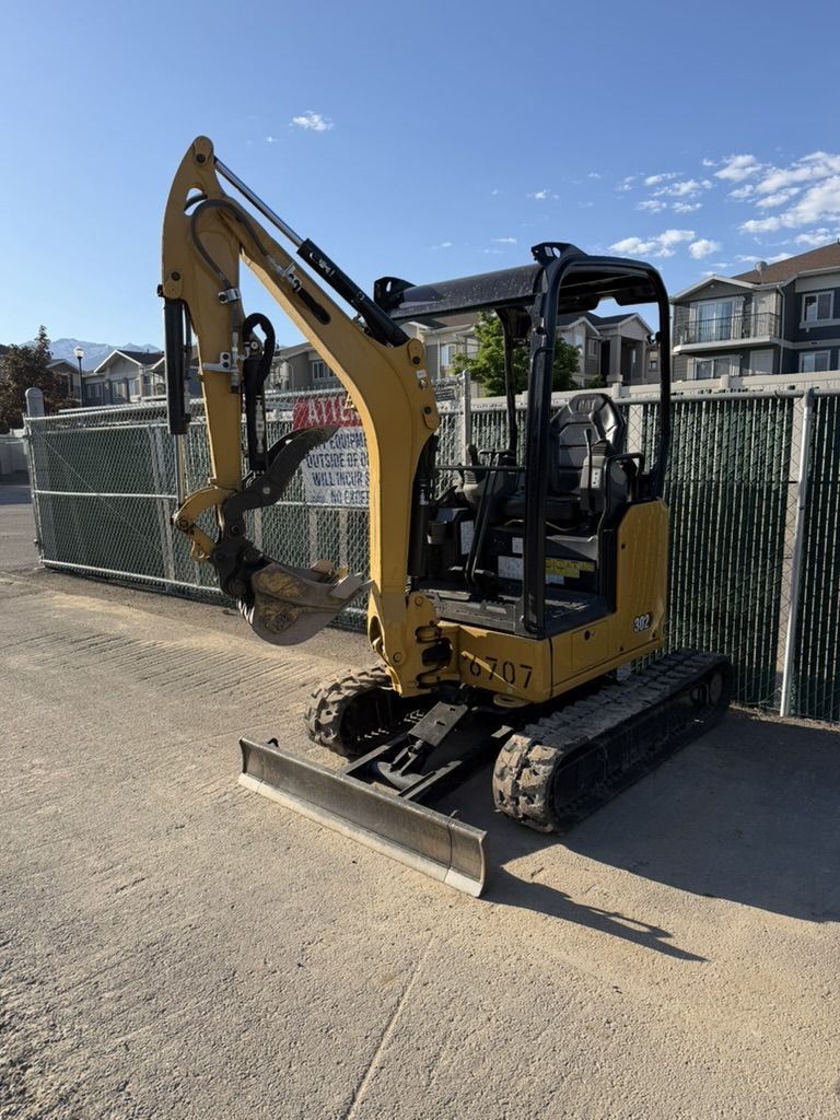 For Rent Is My Cat 302 Mini Excavator. 20 Class With Thumb and Blade