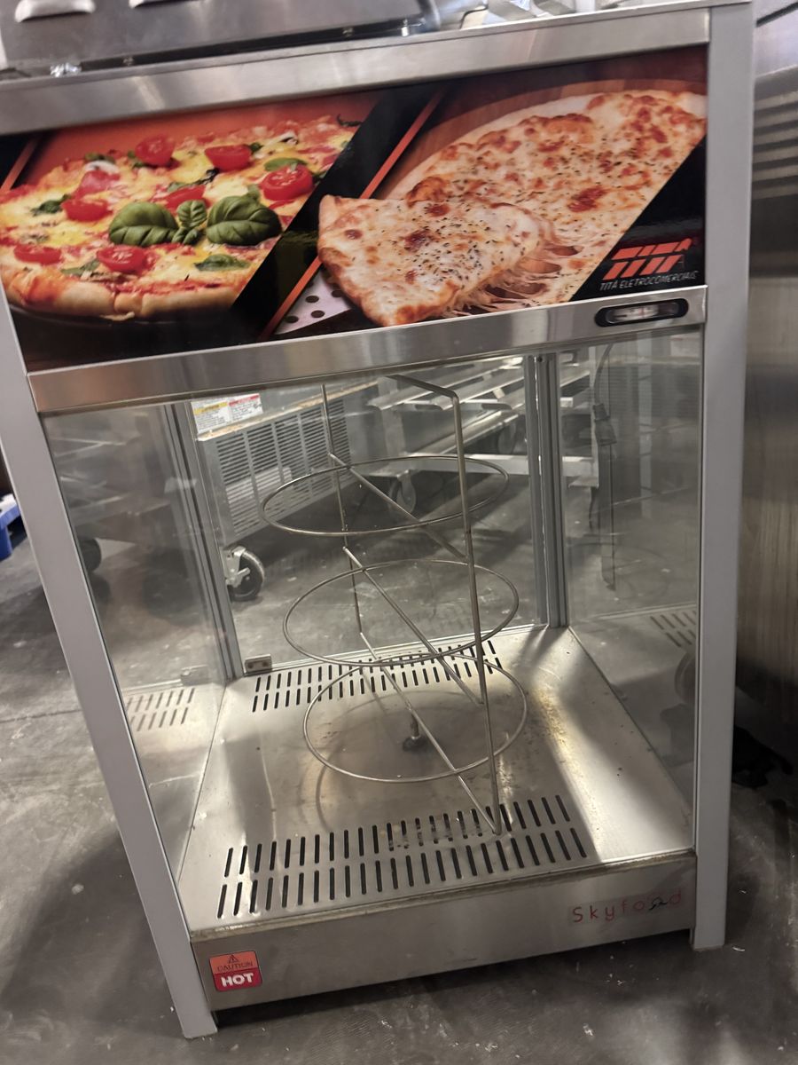 Skyfood 3-Tier Rotating Heated Pizza Display Case