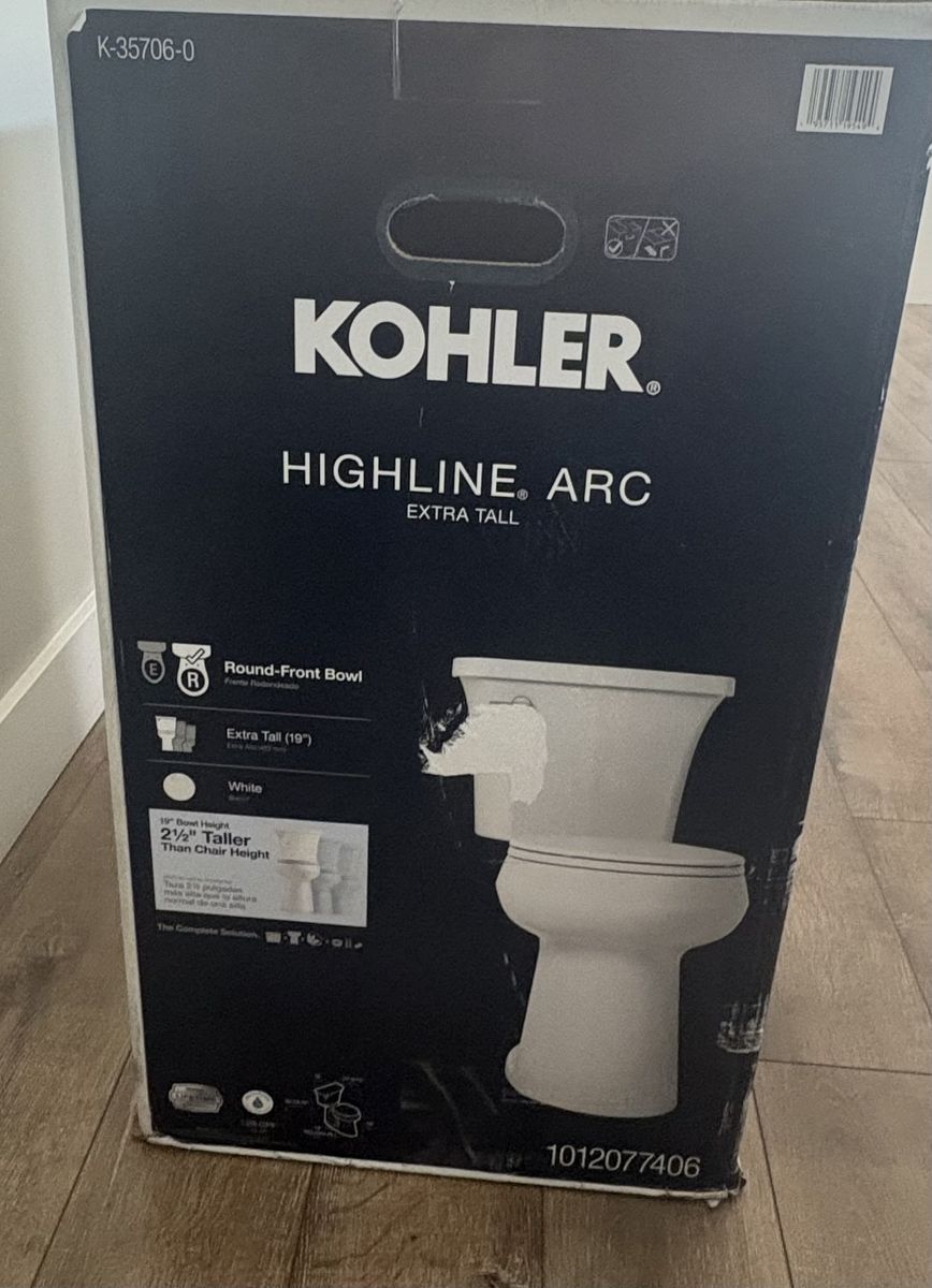 NEW Kohler Highline Arc Extra Tall 12 in White Toilet