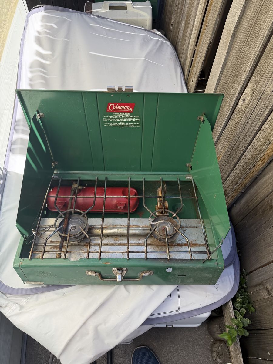 Vintage Coleman Two-Burner Liquid Fuel Camping Stove