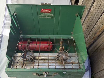 Vintage Coleman Two-Burner Liquid Fuel Camping Stove