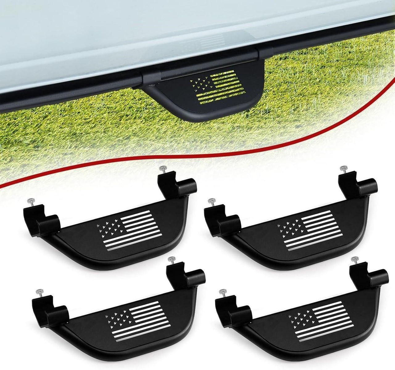FieryRed BRO-SIDE-4STEP-UFA Side Steps for Ford Bronco 4-Door (4PCS)