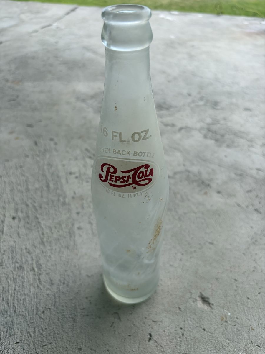 Vintage Pepsi-Cola 16 oz Returnable Glass Bottle