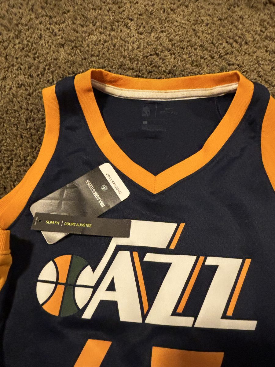 Nike Utah Jazz Donovan Mitchell #45 Navy NBA Swingman Jersey Slim Fit Size 36 New