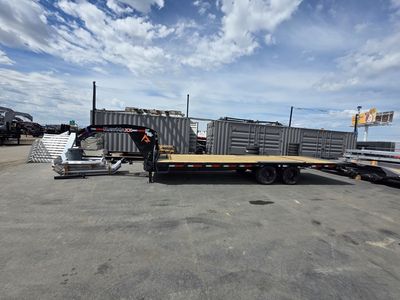 2026 RawMaxx 24' DTX Gooseneck Deckover 16K Hydrau