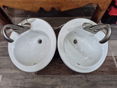 2 - Kohler Matching Bathroom Sinks and Faucets