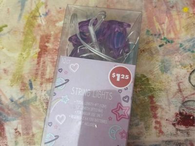 Planet 10-Count Purple String Lights - 4ft Total Length, Battery Operated