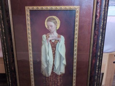 James C. Christensen "Saint with White Sleeves" Framed Limited Edition Art Print 19.5"x20.75"