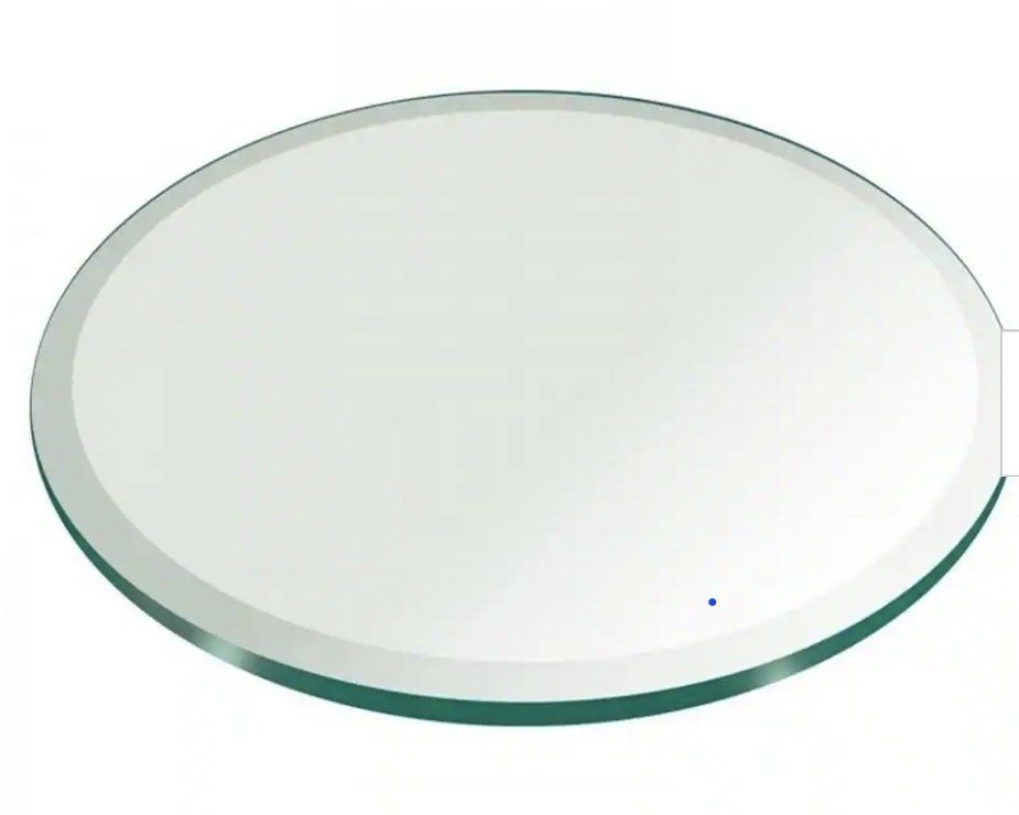 Clear Round Glass Table Top Replacement - 32" Diameter, 1/2" Thick beveled glass