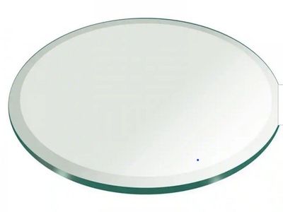 Clear Round Glass Table Top Replacement - 32" Diameter, 1/2" Thick beveled glass