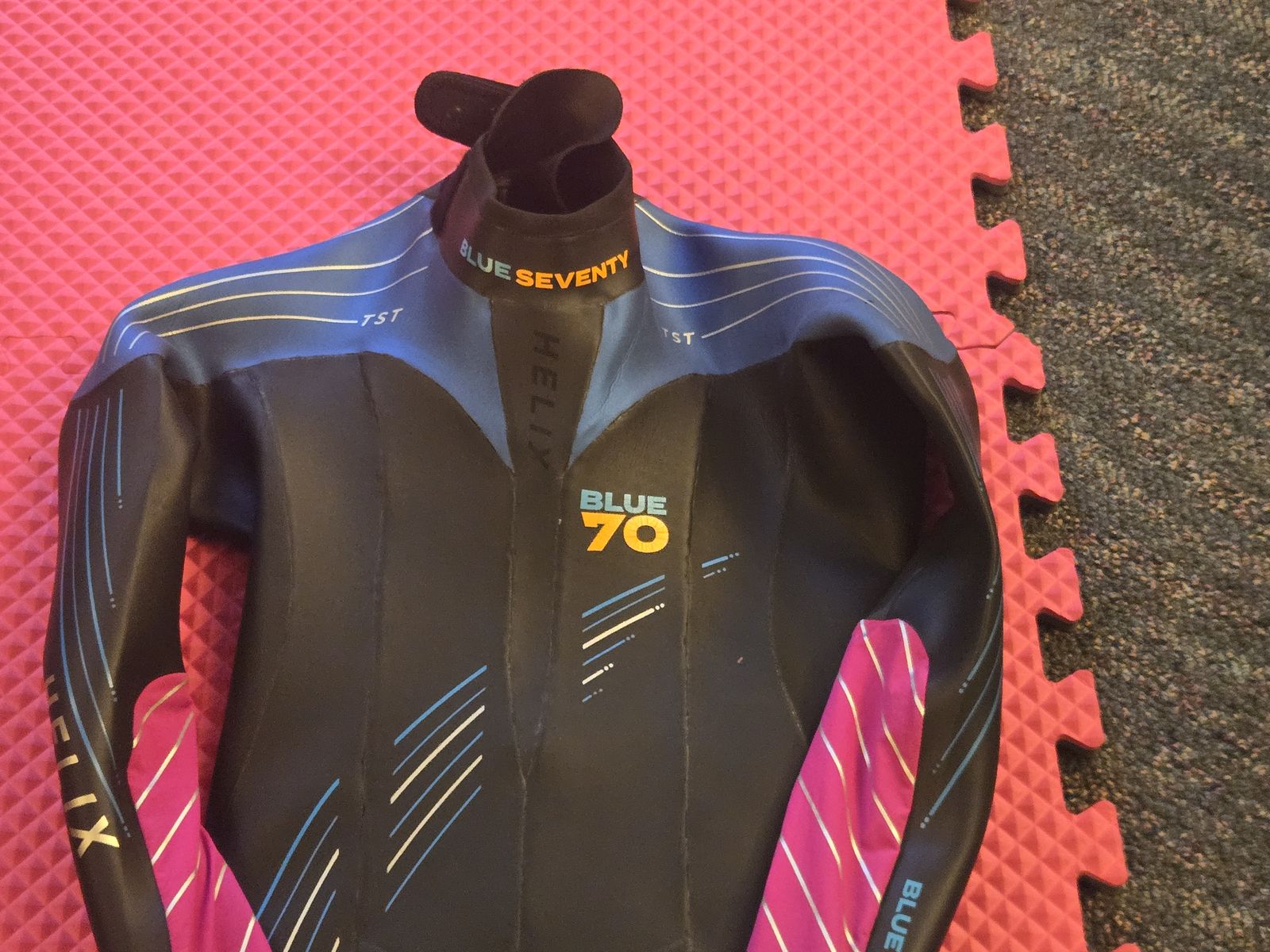 Triathlon Wetsuit. Women's Blue Seventy Long Sleeve Helix Wetsuit