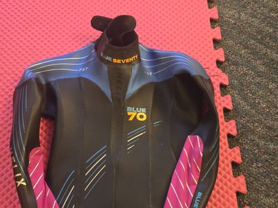 Triathlon Wetsuit. Women's Blue Seventy Long Sleeve Helix Wetsuit