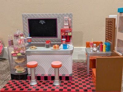 Our Generation Retro Diner with Accessories for 18-inch Dolls - Complete Set, UsedGood Condition