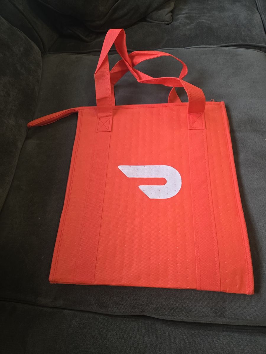DoorDash Insulated Delivery Tote Bag Red Thermal Food Delivery