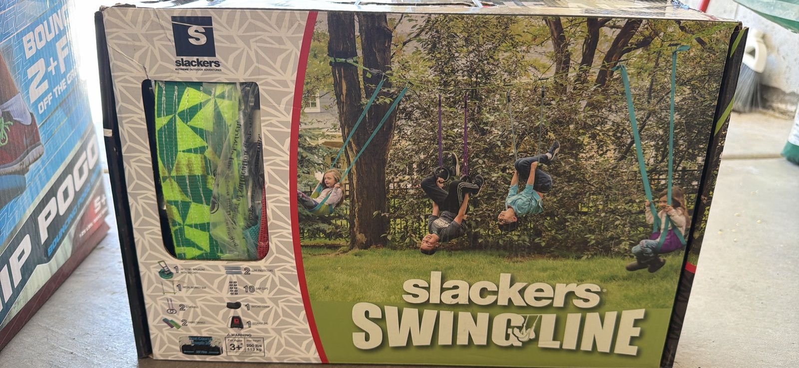 New/unopened Slackers Swingline 36 Foot Outdoor Ninja Swing Line Obstacle Course Kit