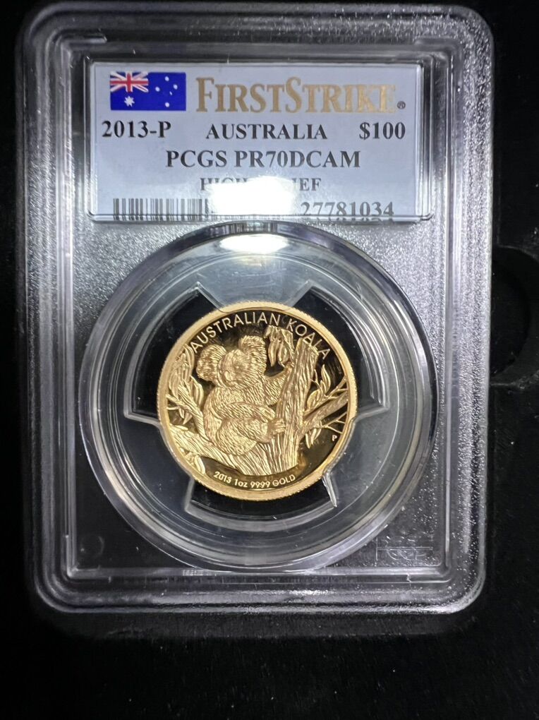 2013-P $100 Australia Koala 1oz Gold PR70 DCAM