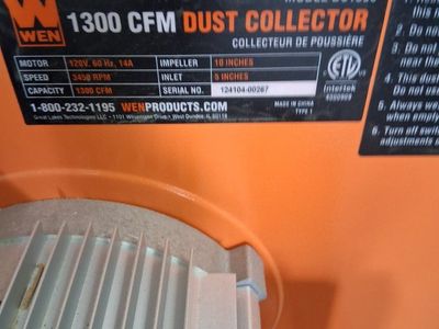 Wen model DC1400 dust collector