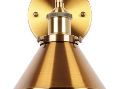 Gold Finish Wall Sconce Lights-Set of 2