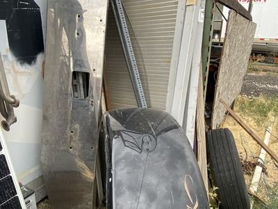 Semi Truck Parts Chrome Bumper and Custom Painted Black Fender