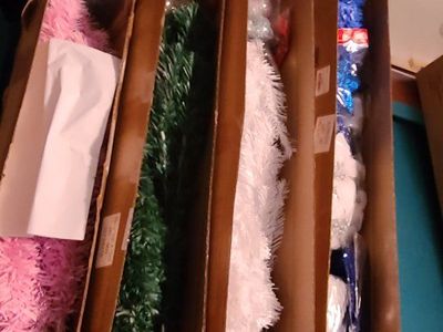 4ft Half Christmas Tree for Wall Corner. Blue, Pink, White or Green available