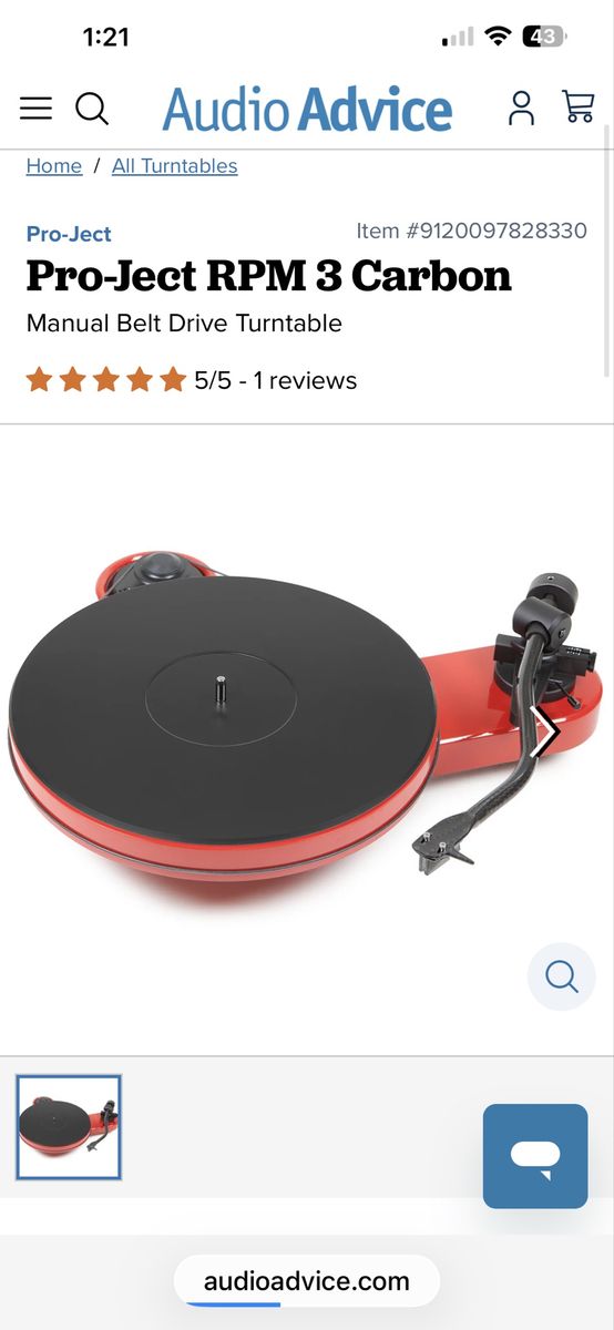 Pro-Ject RPM 1.3 Genie Audiophile Turntable
