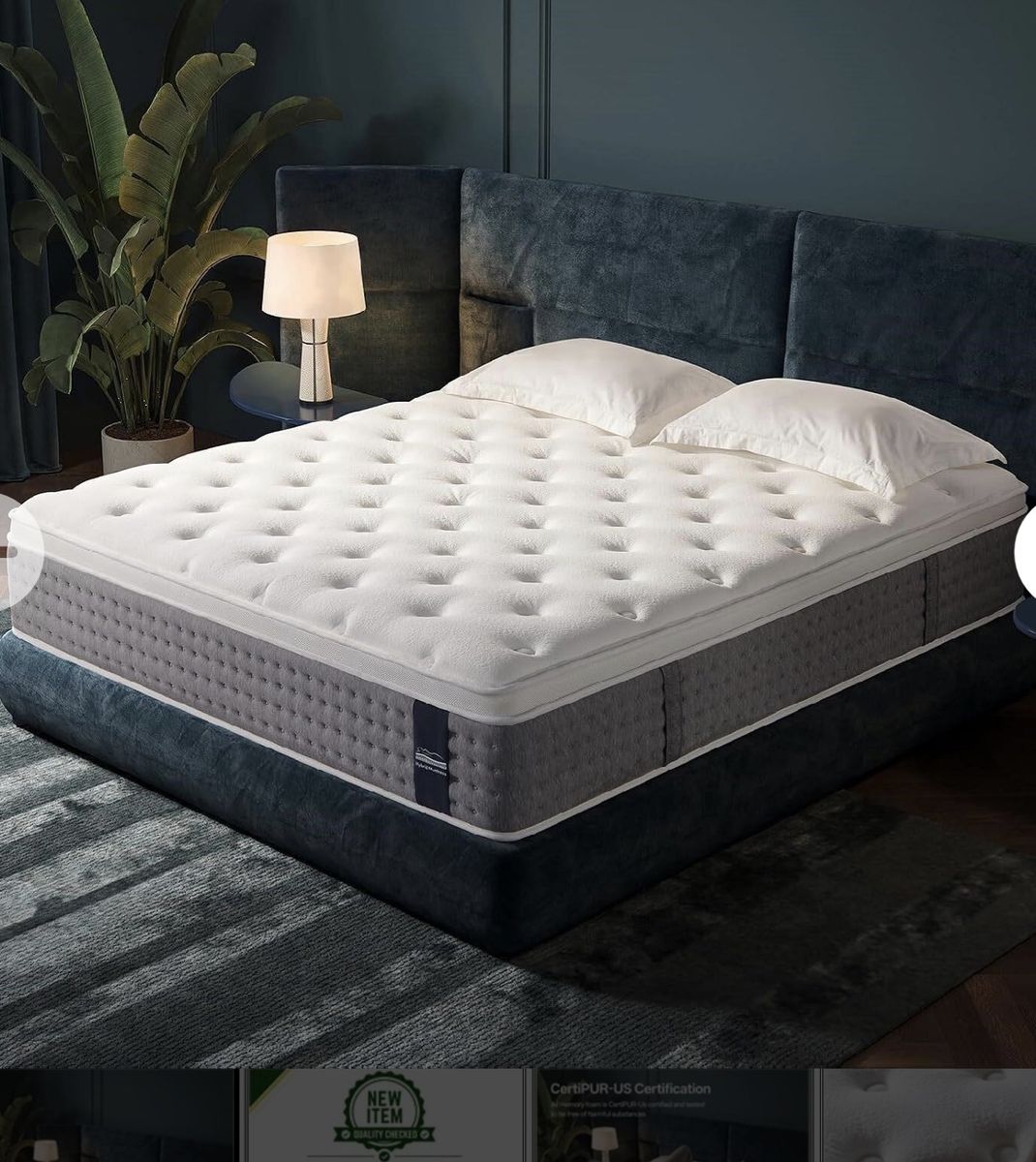 New Queen Size Mattress 14 Inch, Medium Firm Hybrid with Memory Foam& Individually Wrapped Pocket 