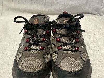Merrell Youth 1W Beige Mesh/Leather Hiking Shoes