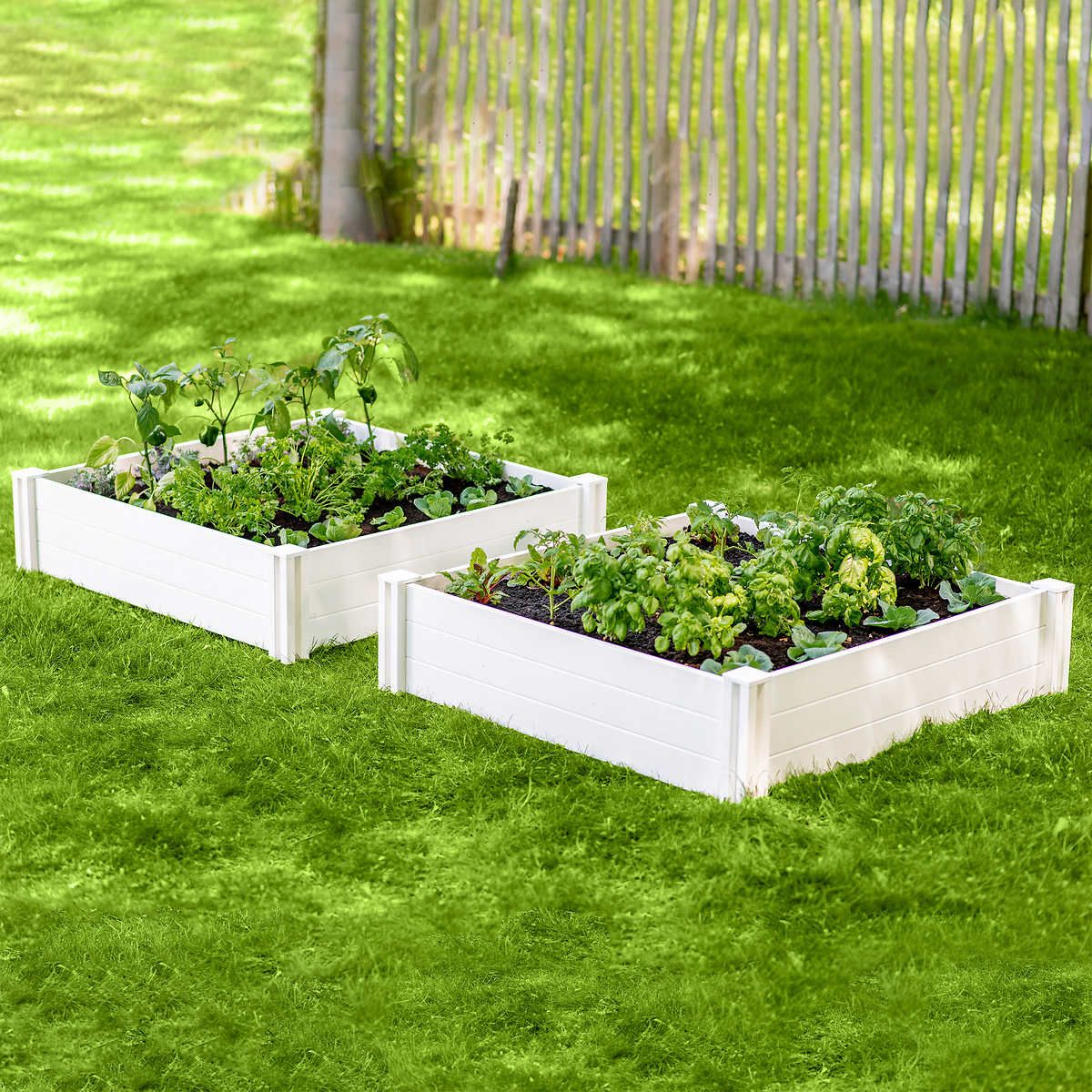 Vita Vinyl Raised 4' x 4' Garden Bed 2pk 972194 #73965