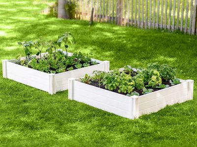 Vita Vinyl Raised 4' x 4' Garden Bed 2pk 972194 #73965