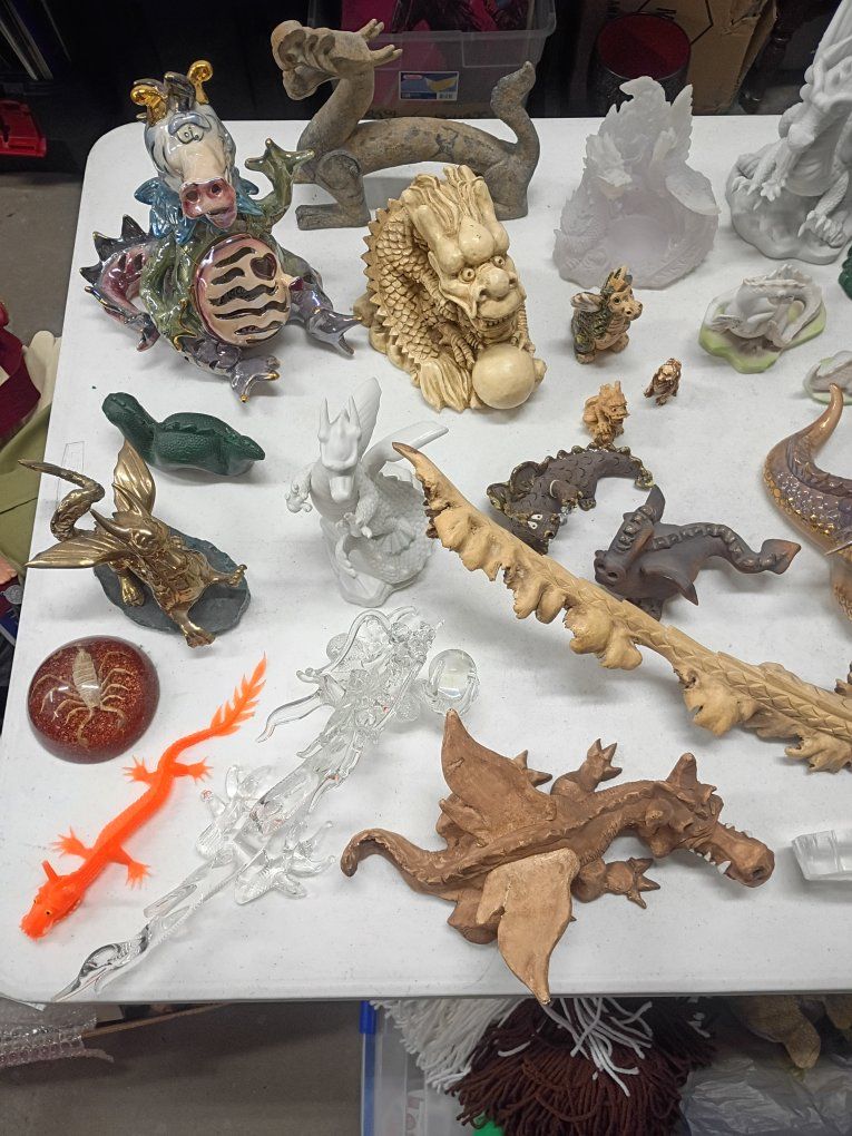 Assorted Dragon Figurines - Large Collection of Fantasy Statues & Sculptures