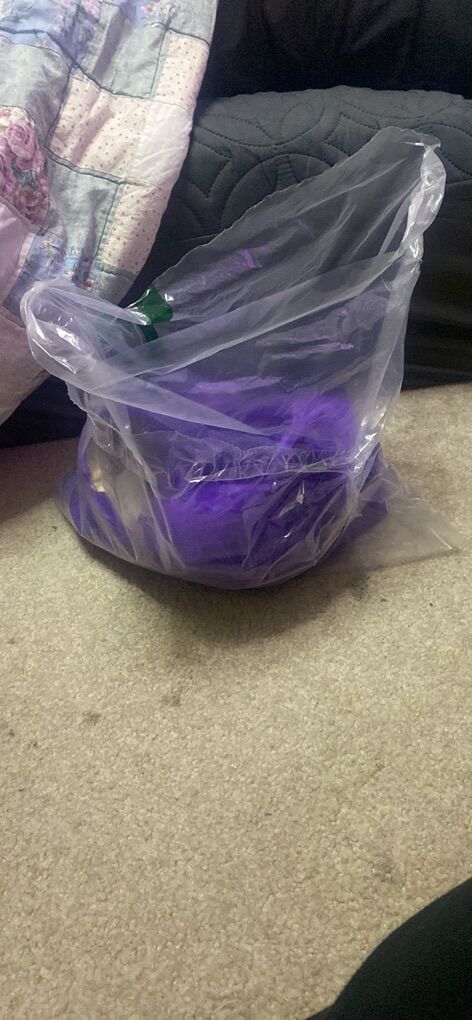 Long hot purple cosplay braid and wig