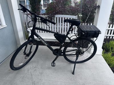 Trek Dual Sport Verve 2 - Gray - Bontrager rear rack - Pelican Case - Size XL