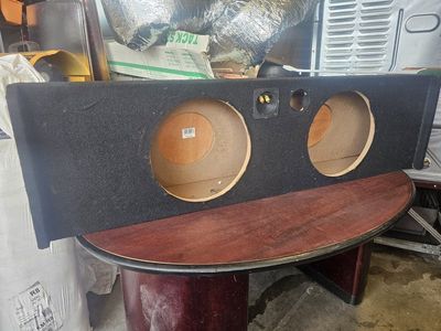 Dual custom black 12" Subwoofer Enclosure - Used Empty Speaker Box