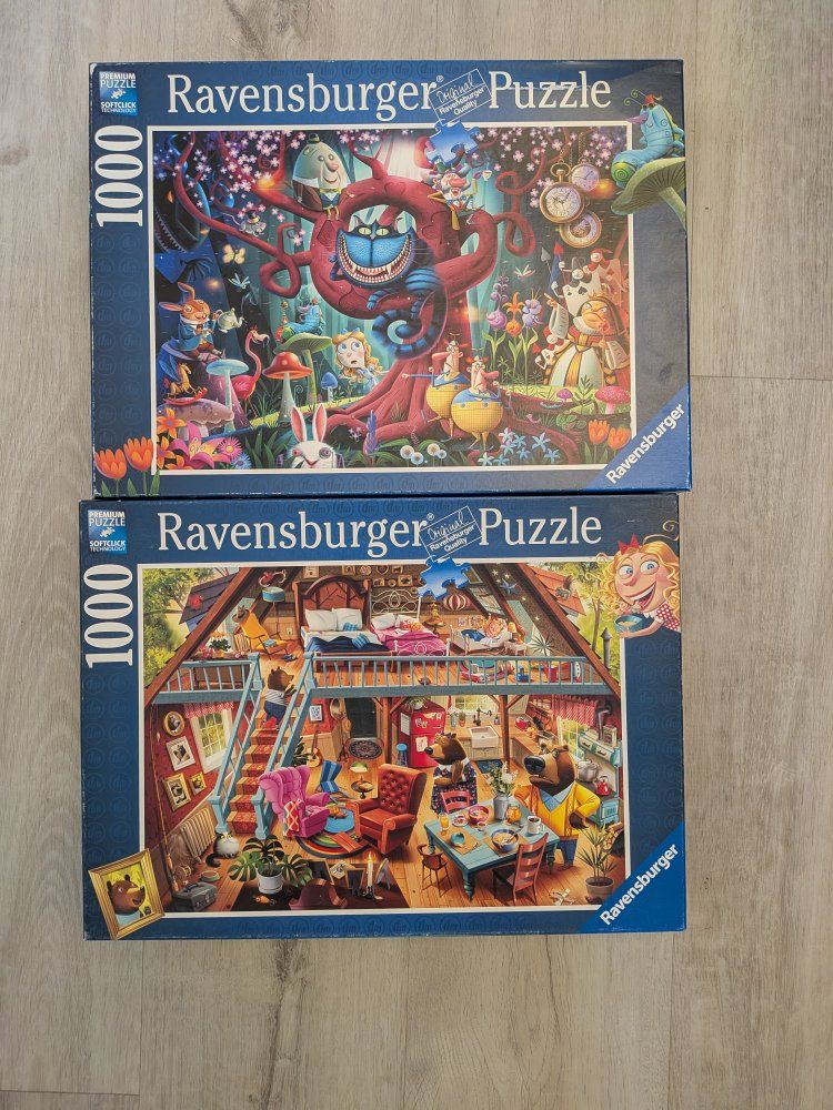 2 COMPLETE Ravensburger 1000 Piece Classic Tales Jigsaw Puzzles