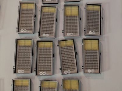 Assorted Individual Eyelash Extension Trays - 14 Trays (0.15 Thickness)