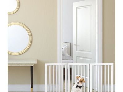 Petmaker White Freestanding Dog Gate 55x24