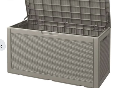 Brand New 100 Gallon Deck Box Lockable Resin Outdoor Storage Box Waterproof.48.2" x 21.2" x 24.4"