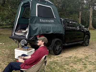 High Ground Reactive Outdoor Truck Bed Tent - Green, Long Bed (New)