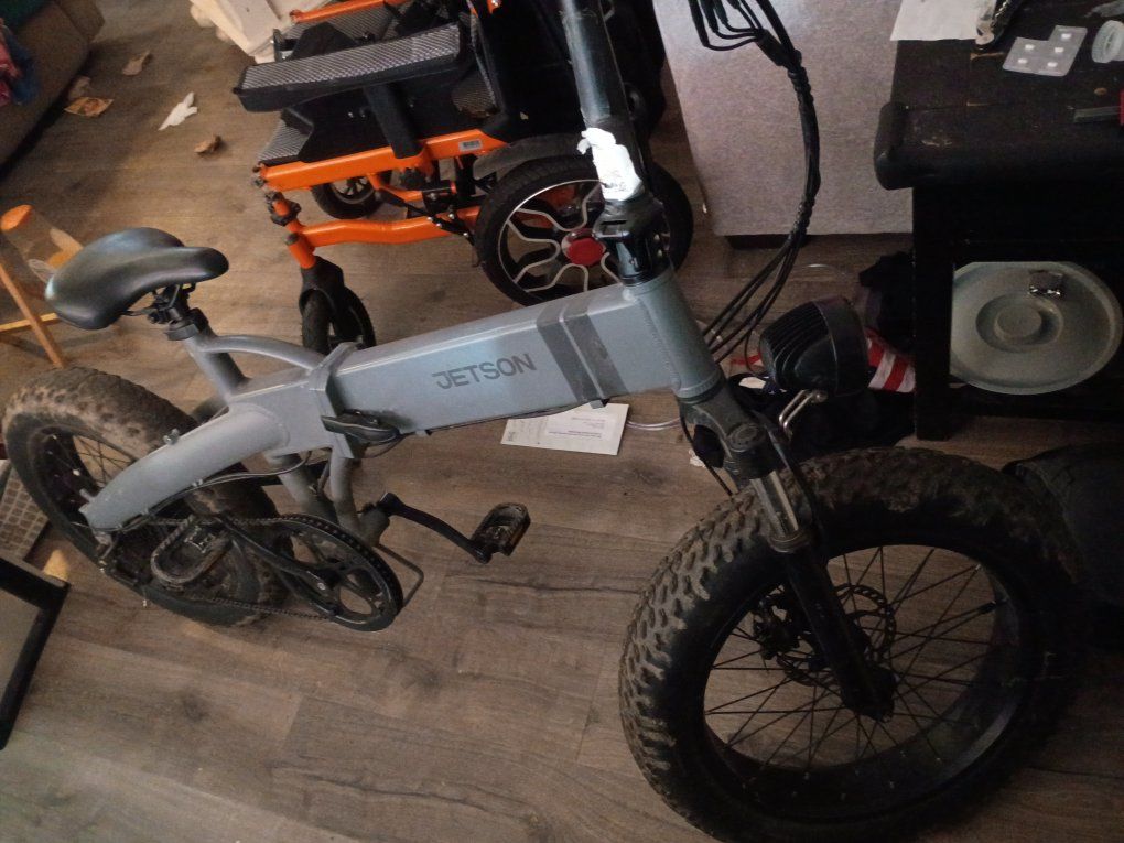 Jetson Folding Electric Bike Gray Fat Tire