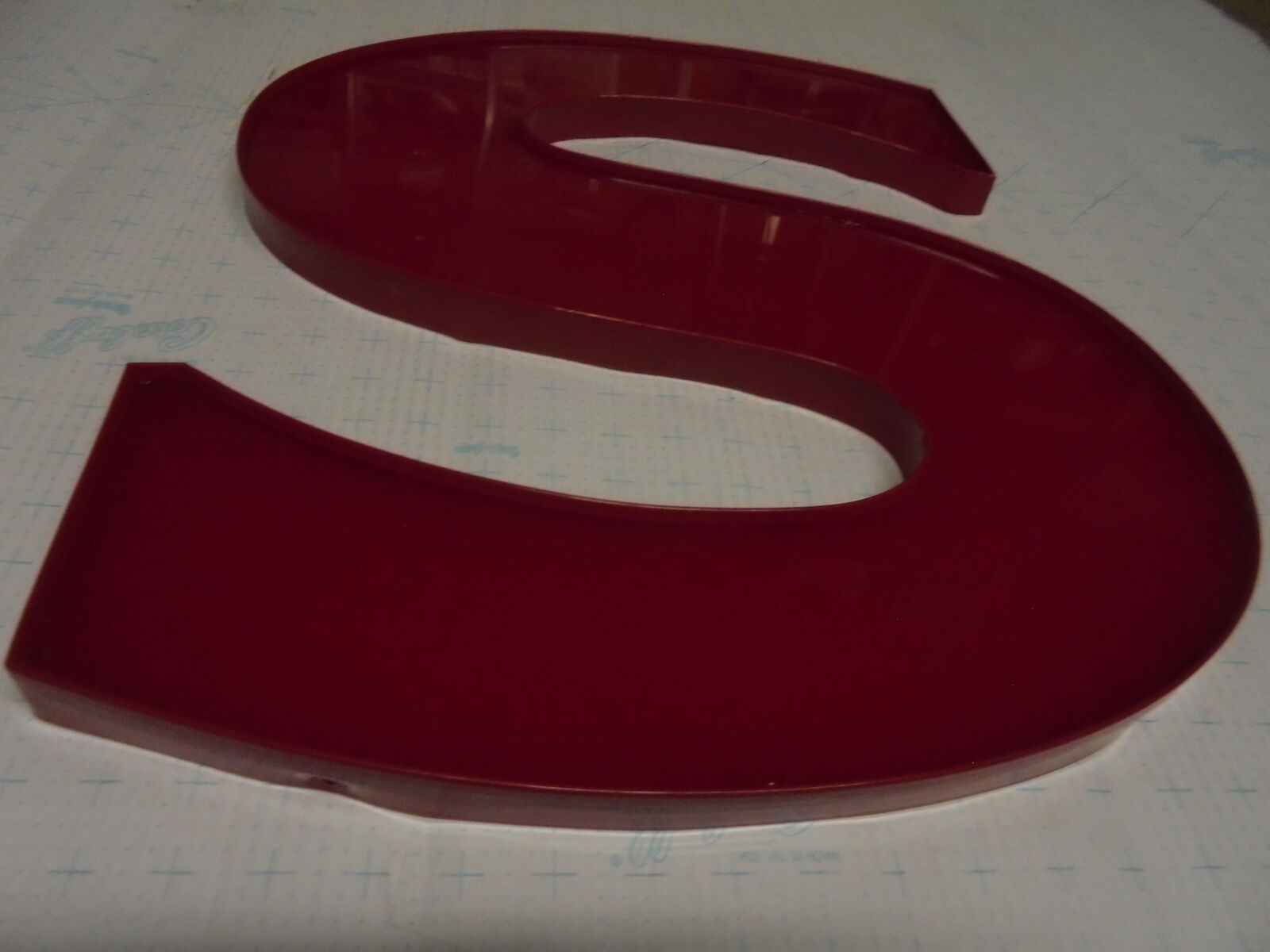 Large Red Letter S  Wall hanging? Santa Christmas Decoration?,  21"