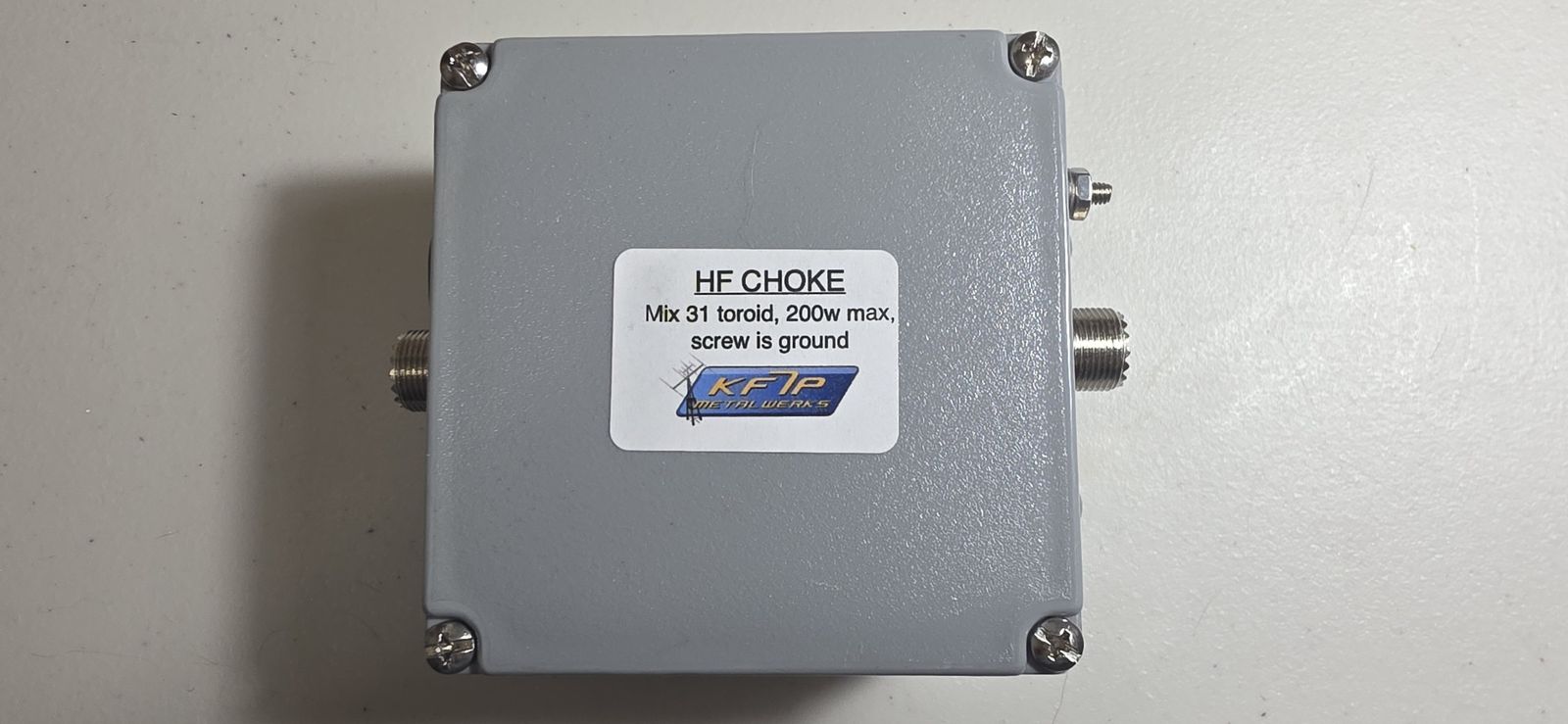KF7P Metalwerks HF Choke - Mix 31 Toroid 200W Max Common Mode Choke