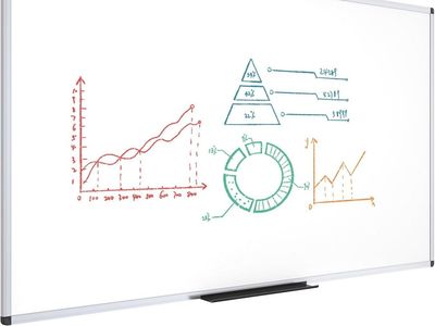 VIZ-PRO Dry Erase Board/Magnetic Whiteboard, 8' x 4', Silver Aluminum Frame