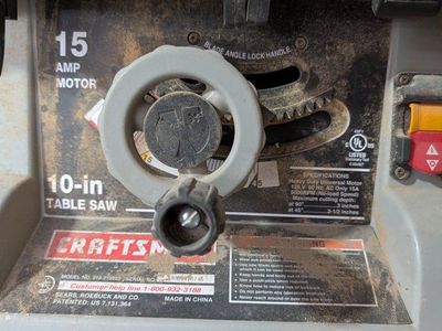 Craftsman 10-Inch Table Saw 15 Amp Motor Model 315.218050