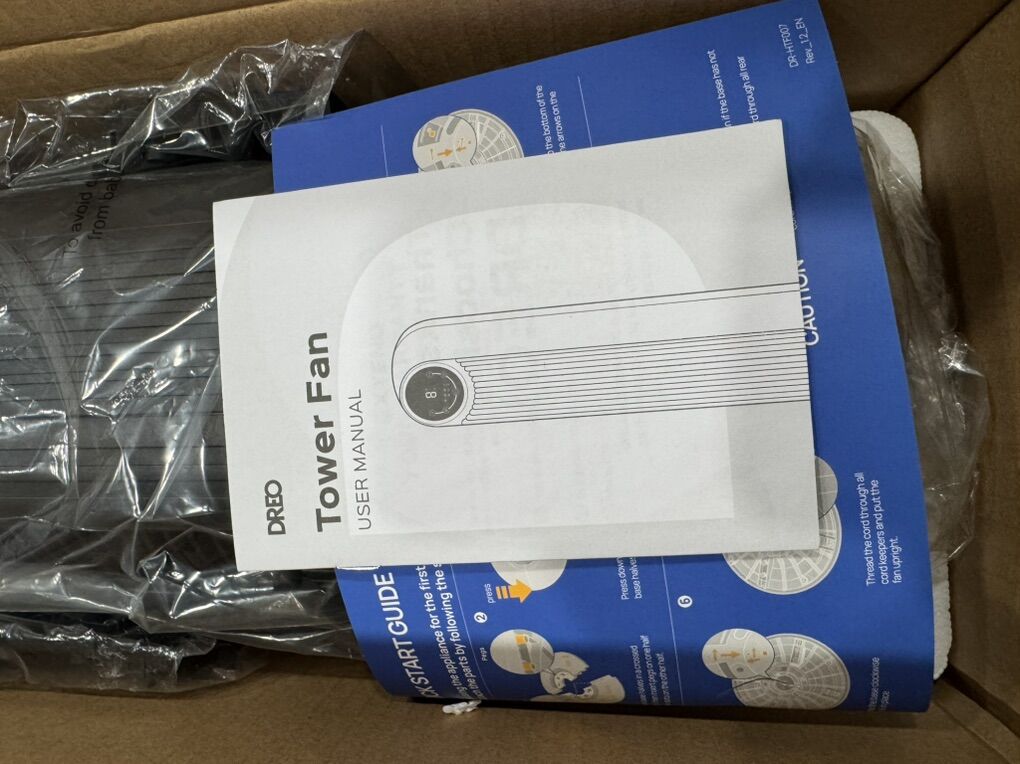 Black Dreo Tower Fan