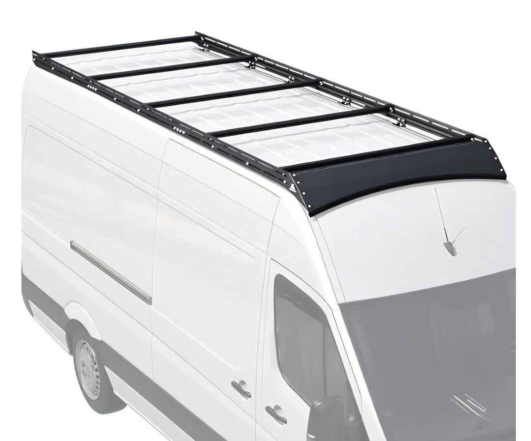 MELIPRON Van Roof Rack Fit for 2007-2026 Mercedes-Benz Sprinter 170" WB High Roof, Aluminum Camper Rack with Wind Fairing, T-Slo