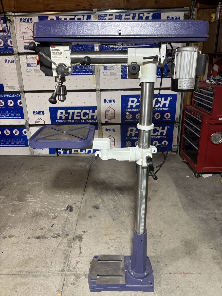 Dayton 40PM17B 33" Radial Arm 5-Speed Floor Drill Press - 1/2 HP